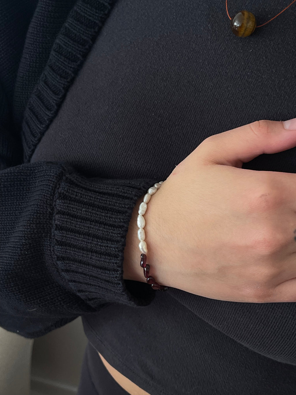 Red Tide & Pearl Bracelet