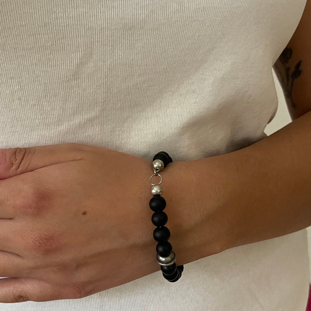 Noir Argent Bracelet